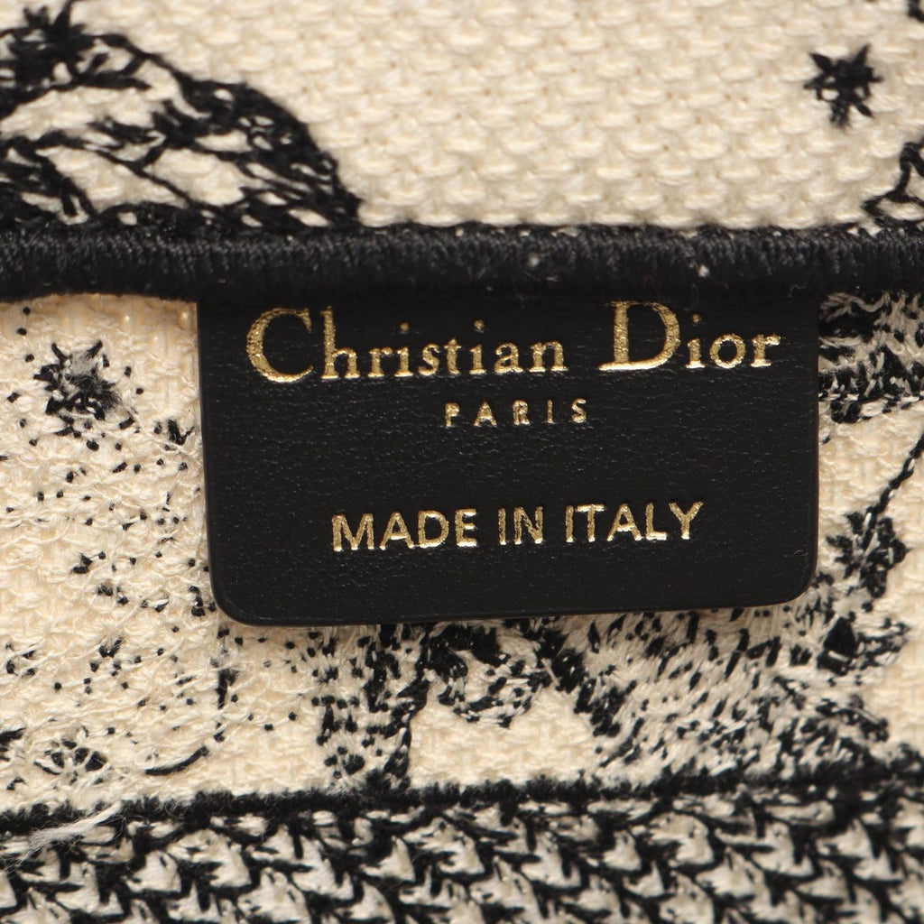 Dior Tote Bag Book Small White Black Canvas — view 4