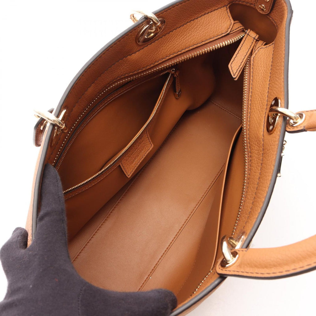 Dior Handbag Lady D-sire Large 2-Way Brown Leather — view 3