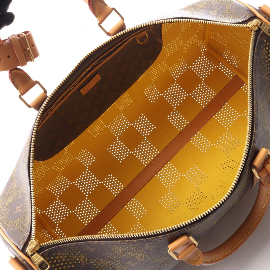 Louis Vuitton Boston Bag Keepall Bandouliere 50 Monogram Perforation Leather — view 3