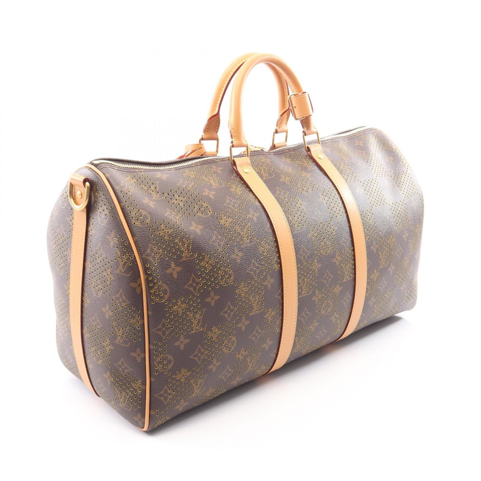 Louis Vuitton Boston Bag Keepall Bandouliere 50 Monogram Perforation Leather — view 2