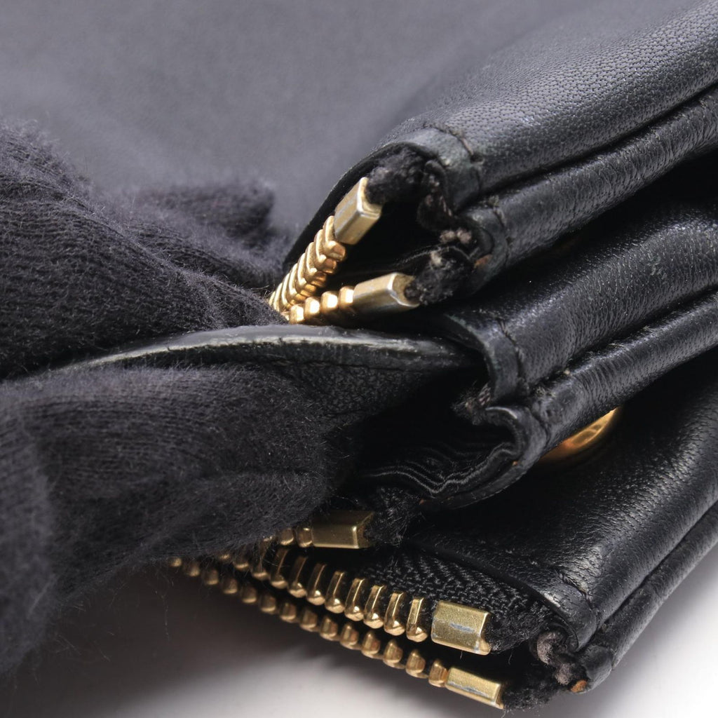 Celine Shoulder Bag Trio Large Black Leather — view 5