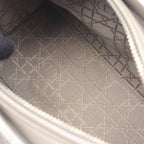 Dior Handbag Lady Dior 2-Way Silver Leather Tote Medium — view 8
