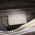 Dior Handbag Lady Dior 2-Way Silver Leather Tote Medium — view 4