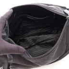 Prada Shoulder Bag Black Nylon Leather Triangle Logo — view 3
