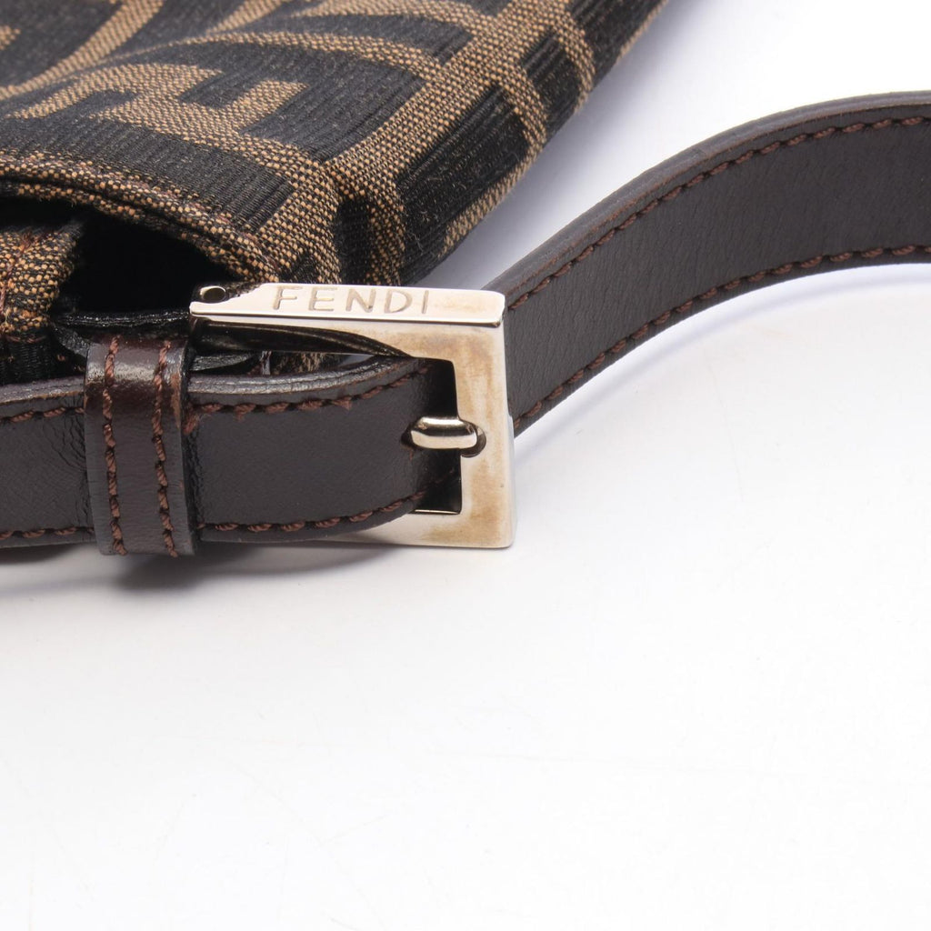 Fendi Shoulder Bag Mamma Bucket Zucca Brown Black Canvas Leather — view 7