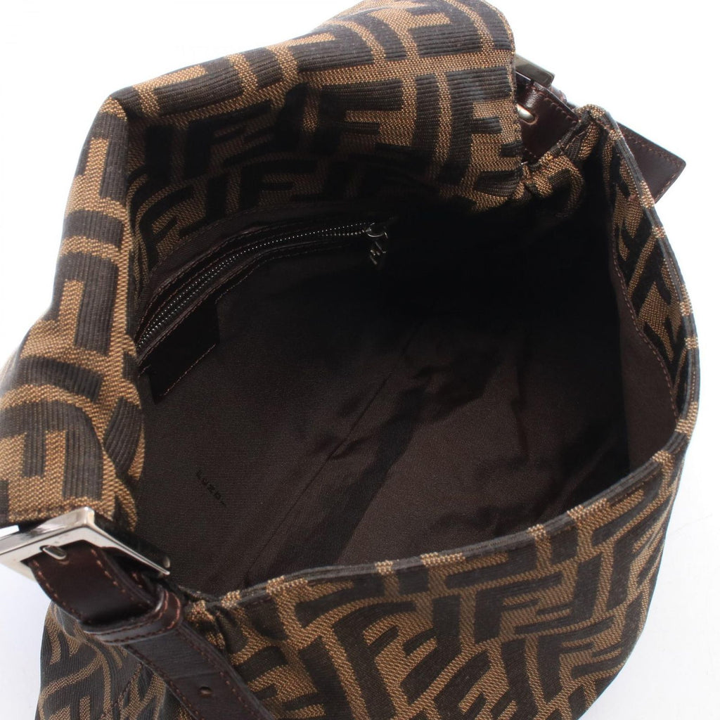 Fendi Shoulder Bag Mamma Bucket Zucca Brown Black Canvas Leather — view 3