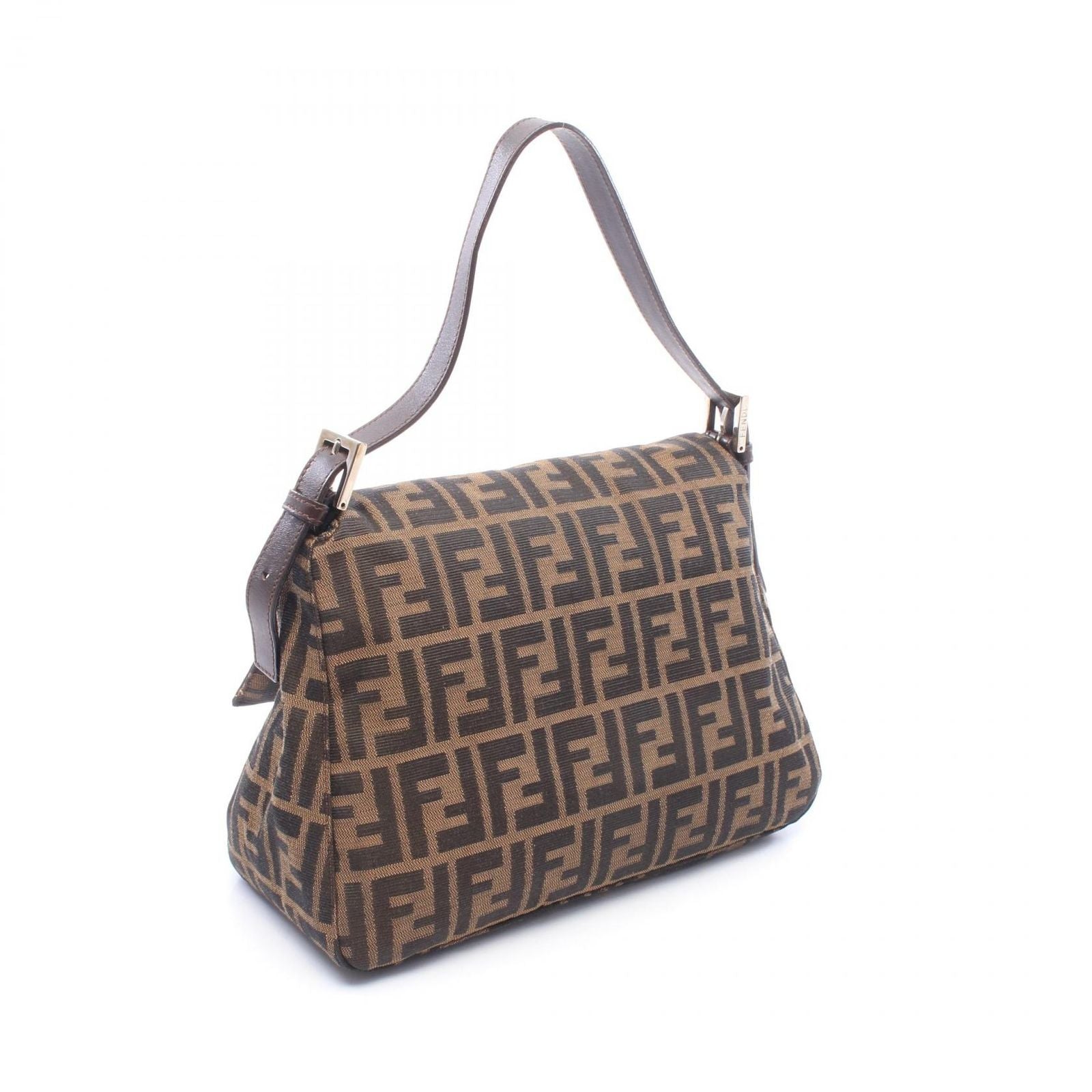 Fendi Shoulder Bag Mamma Bucket Zucca Brown Black Canvas Leather — view 2