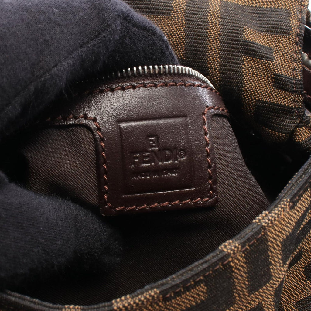 Fendi Shoulder Bag Mamma Bucket Zucca Brown Black Canvas Leather — view 4