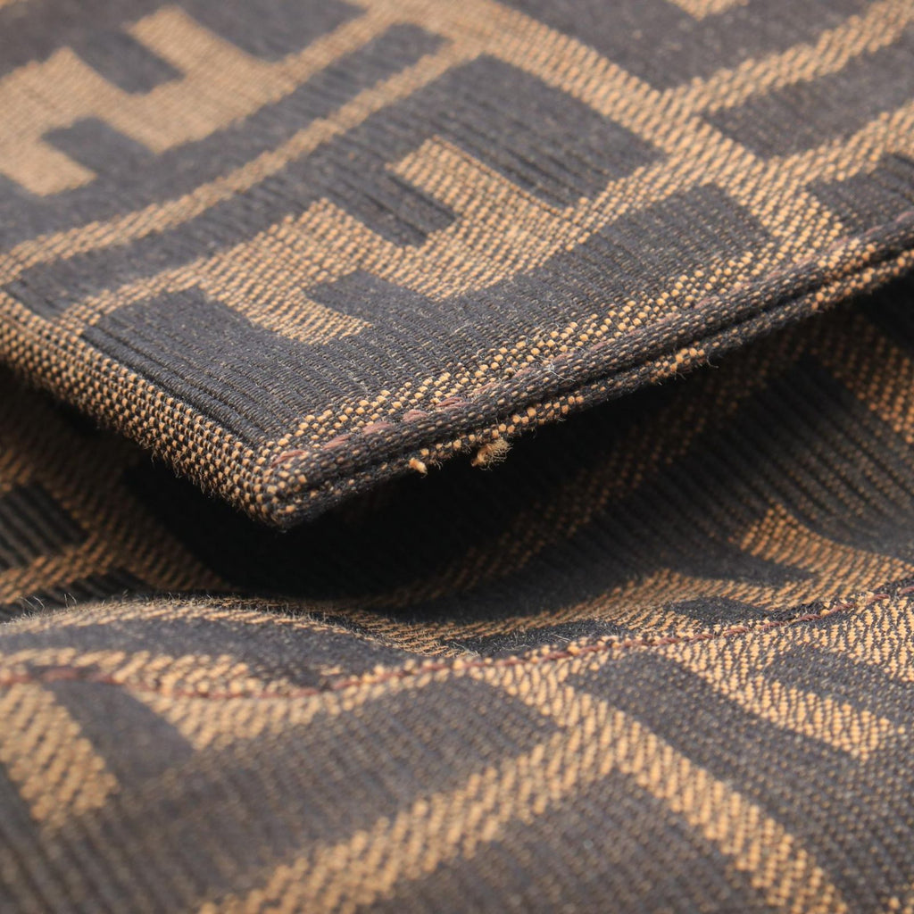 Fendi Shoulder Bag Mamma Bucket Zucca Brown Black Canvas Leather — view 6