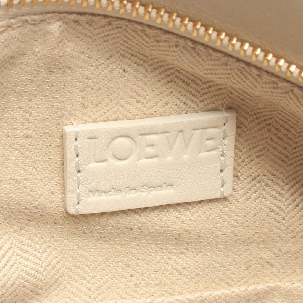 Loewe Handbag Puzzle Edge Small 2-Way Beige White Leather Bag — view 4