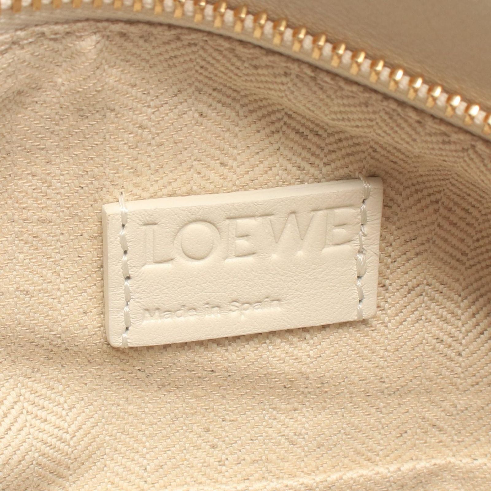 Loewe Handbag Puzzle Edge Small 2-Way Beige White Leather Bag — view 4
