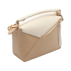 Loewe Handbag Puzzle Edge Small 2-Way Beige White Leather Bag — view 2