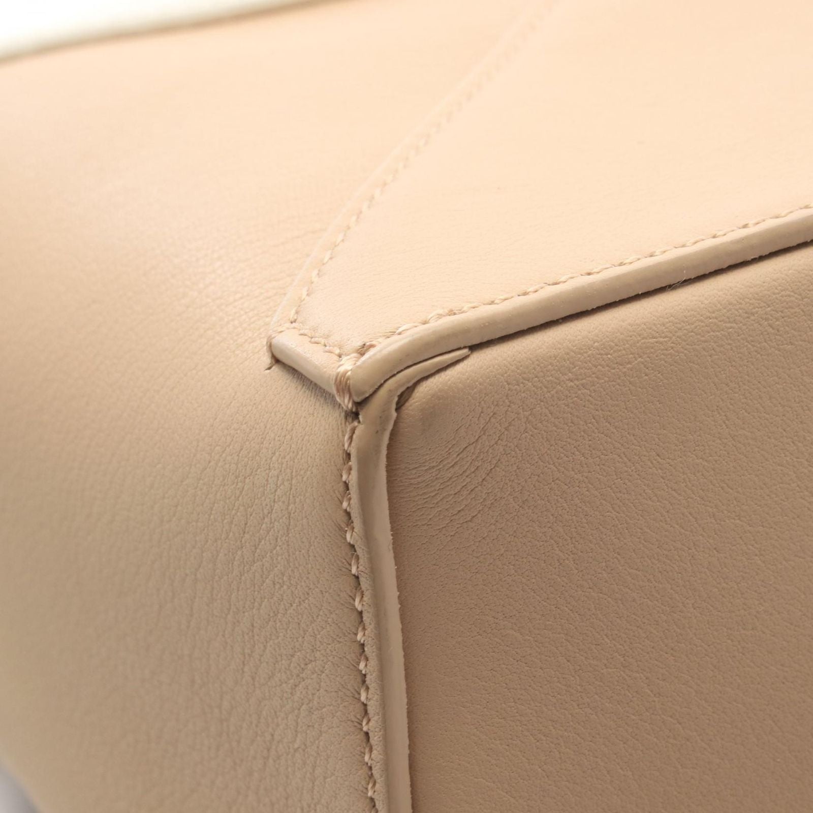 Loewe Handbag Puzzle Edge Small 2-Way Beige White Leather Bag — view 6