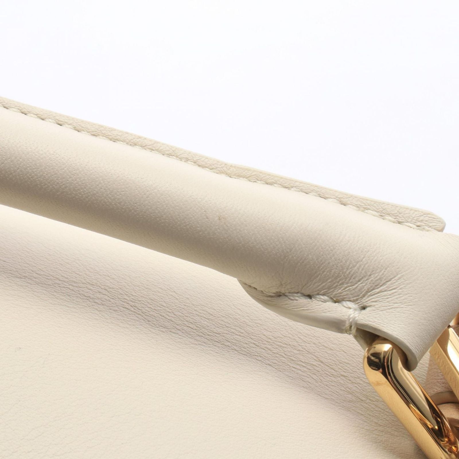 Loewe Handbag Puzzle Edge Small 2-Way Beige White Leather Bag — view 5