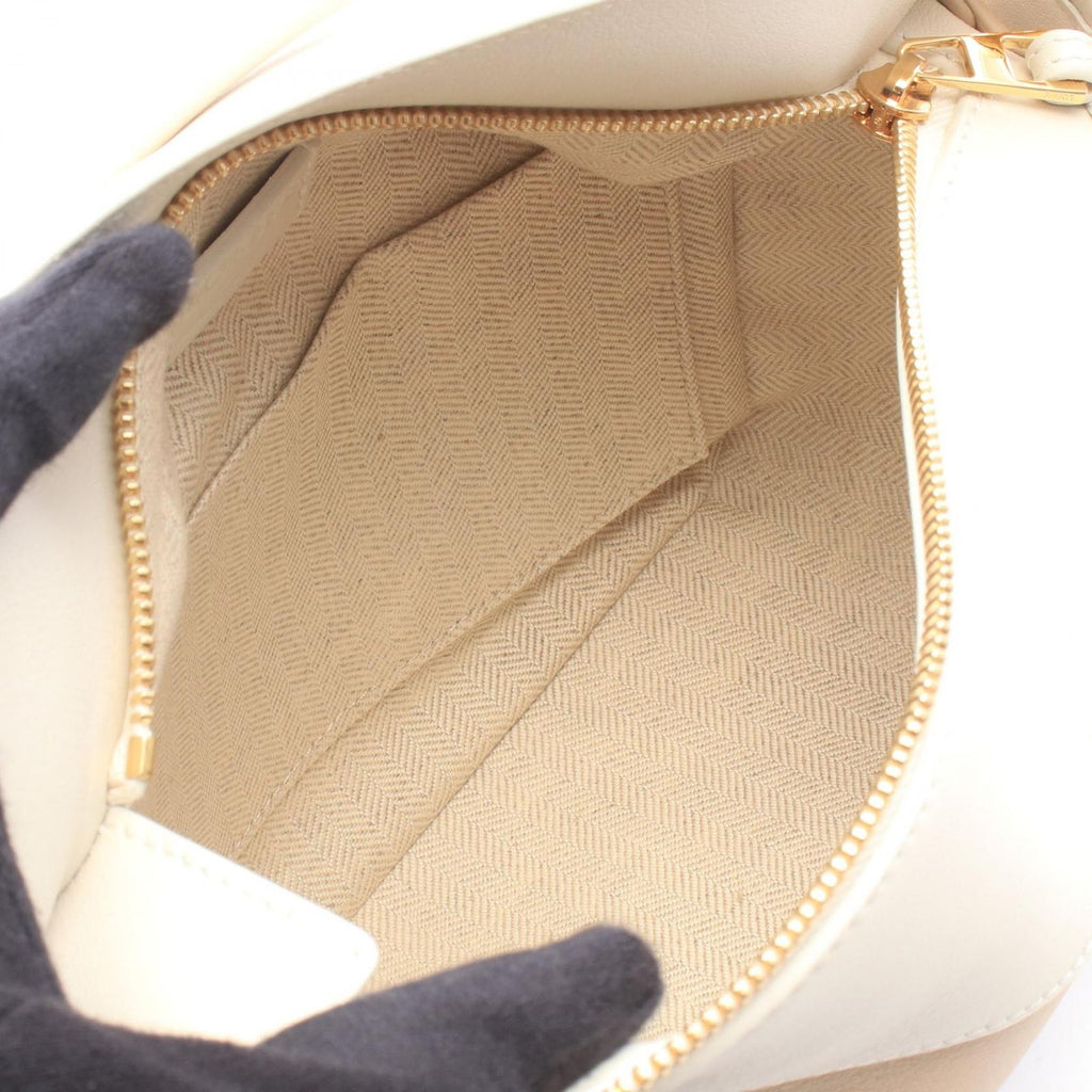 Loewe Handbag Puzzle Edge Small 2-Way Beige White Leather Bag — view 3