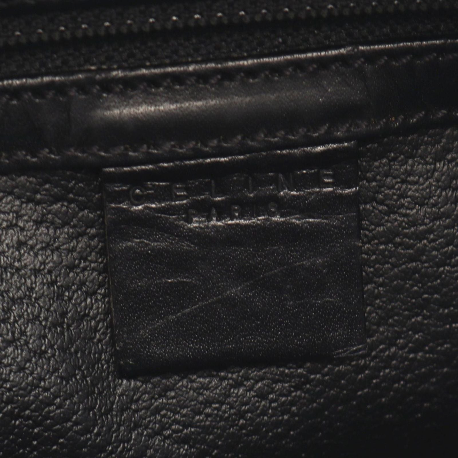 Celine Handbag Macadam Black Brown Leather — view 4