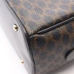 Celine Handbag Macadam Black Brown Leather — view 6