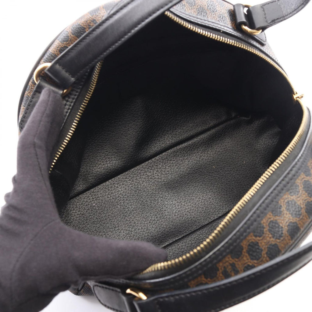 Celine Handbag Macadam Black Brown Leather — view 3