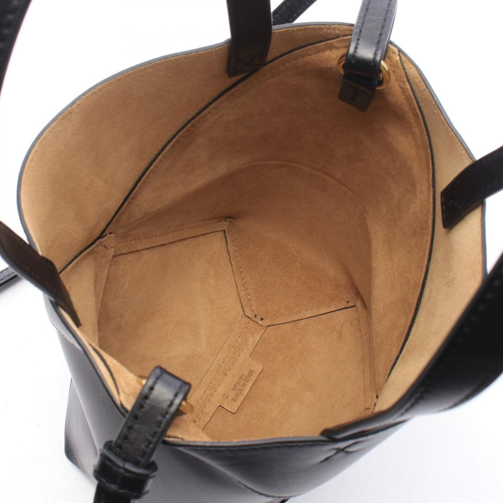 Loewe Handbag Puzzle Fold Mini 2-Way Black Leather Tote — view 3