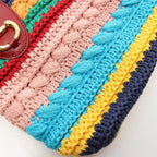Gucci Handbag Horsebit 1955 Bamboo Multicolor Cotton Leather — view 7