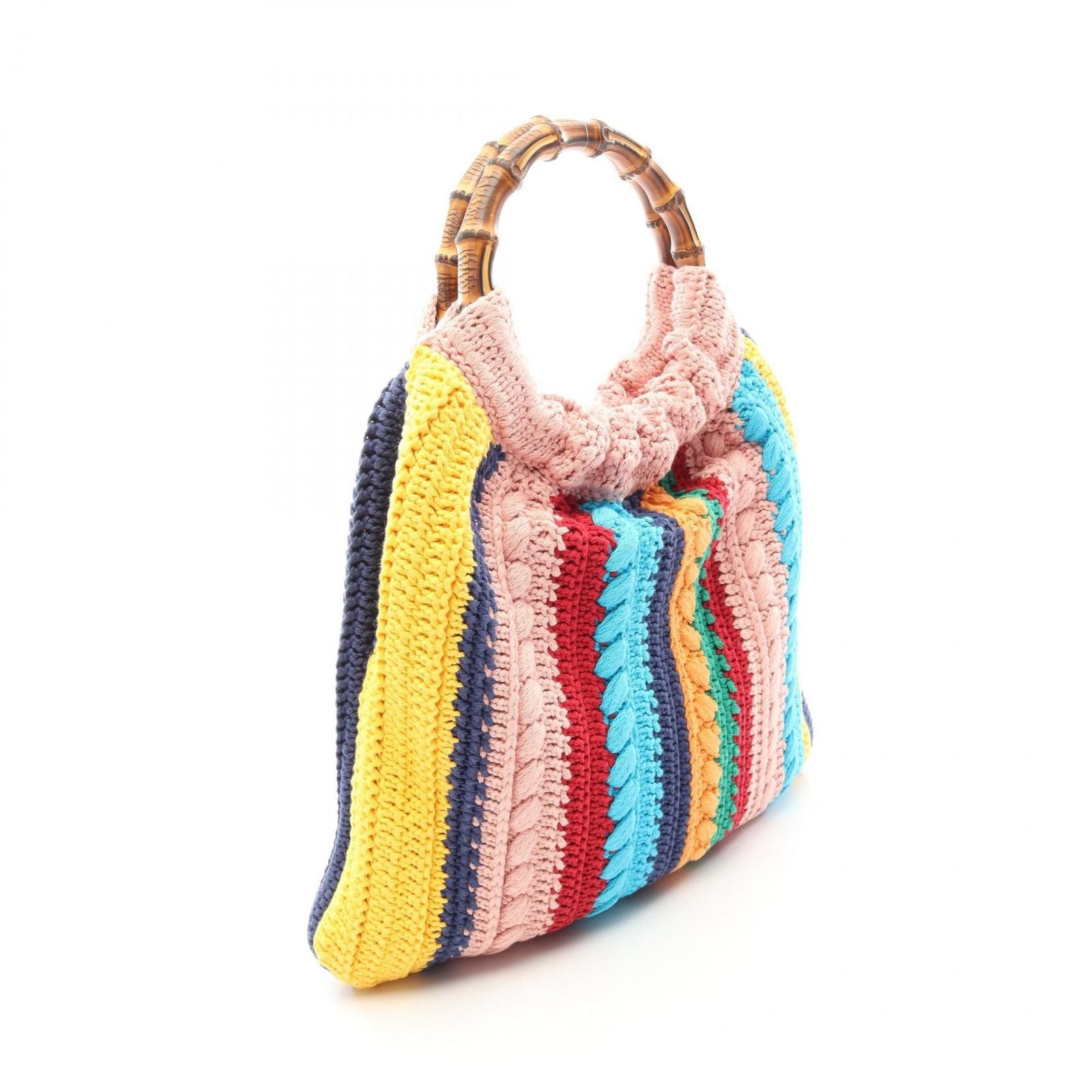 Gucci Handbag Horsebit 1955 Bamboo Multicolor Cotton Leather — view 2