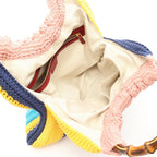 Gucci Handbag Horsebit 1955 Bamboo Multicolor Cotton Leather — view 3