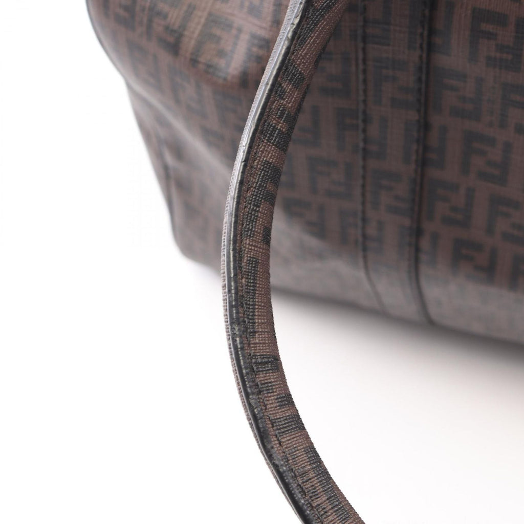 Fendi Boston Bag Zucchino Brown Black — view 7