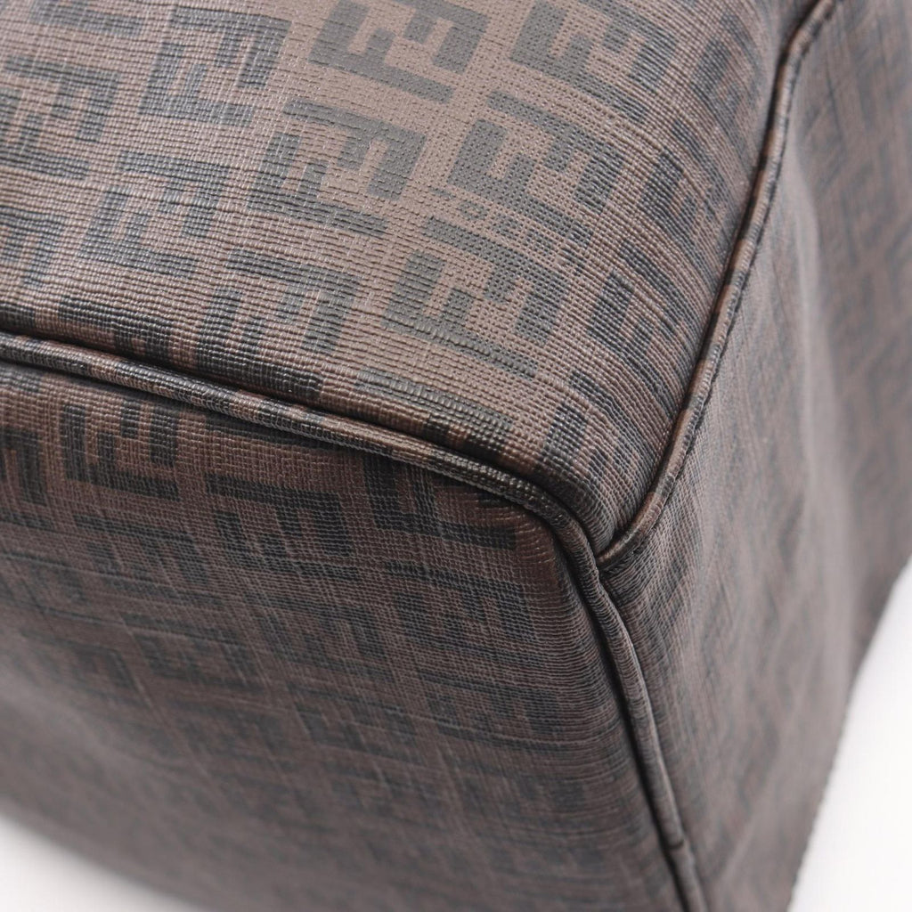 Fendi Boston Bag Zucchino Brown Black — view 6