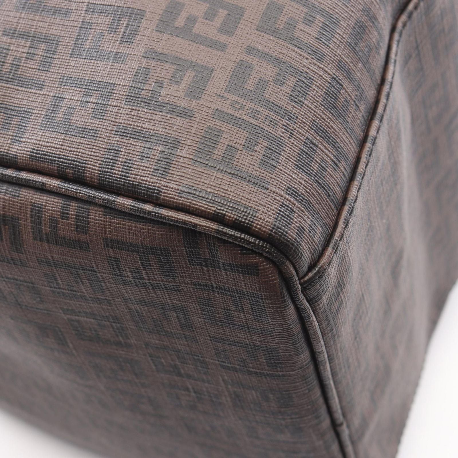 Fendi Boston Bag Zucchino Brown Black — view 6