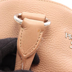Prada Tote Bag VIT.DAINO Pink Beige Leather Metal Logo 2-Way — view 7