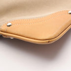 Prada Shoulder Bag Logo Jacquard Beige Camel Brown Canvas Leather — view 8