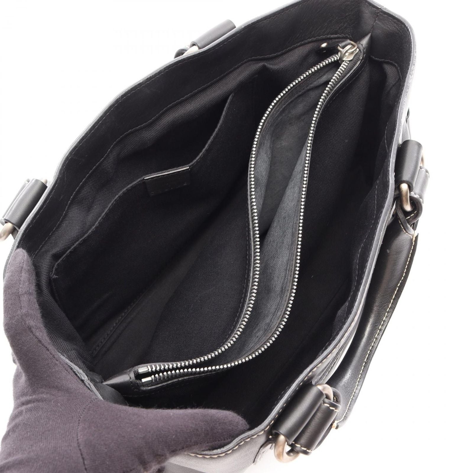 Celine Handbag Boogie Bag Black Leather — view 3