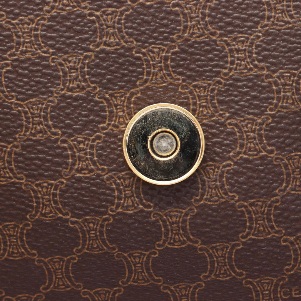 Celine Handbag Macadam Brown Dark Leather — view 8