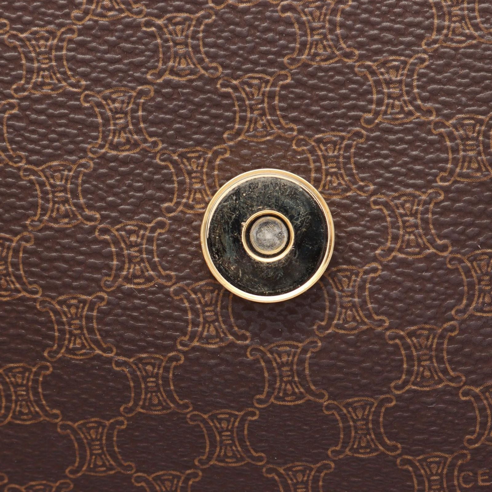 Celine Handbag Macadam Brown Dark Leather — view 8