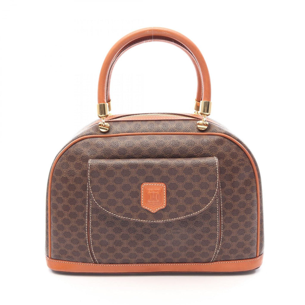 Celine Handbag Macadam Brown Dark Leather