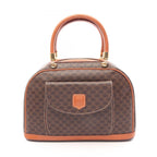 Celine Handbag Macadam Brown Dark Leather