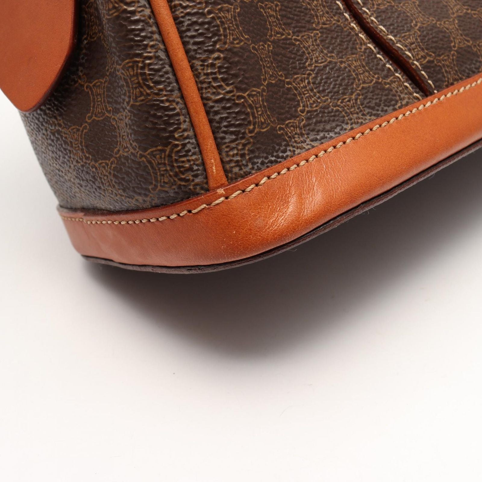 Celine Handbag Macadam Brown Dark Leather — view 6