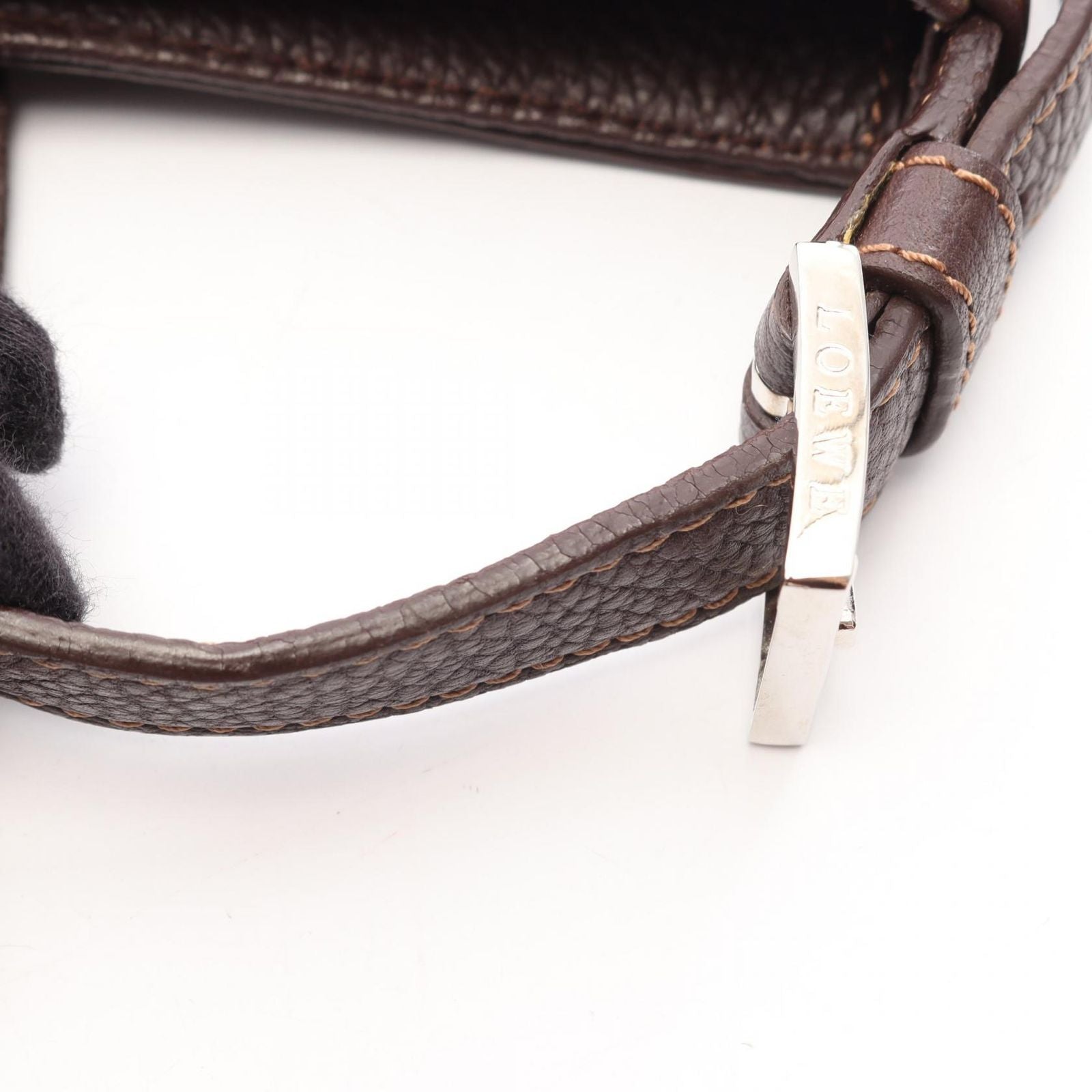 Loewe Shoulder Bag Senda Dark Brown Leather — view 7