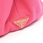 Prada Tote Bag Canapa Magenta Ivory Canvas Medium — view 5