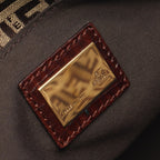 Fendi Tote Bag Zucchino Beige Brown Canvas Leather — view 4