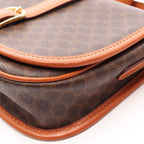 Celine Shoulder Bag Macadam Brown Dark Leather — view 7
