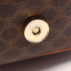 Celine Shoulder Bag Macadam Brown Dark Leather — view 6