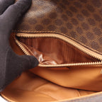 Celine Shoulder Bag Macadam Brown Dark Leather — view 5