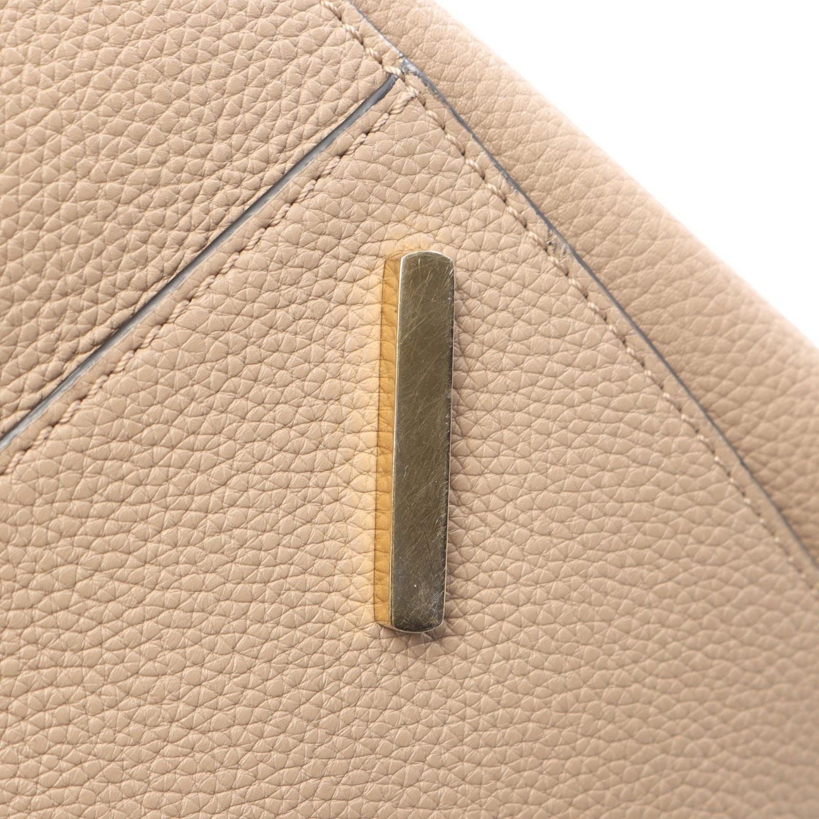 Loewe Handbag Hammock Medium 2-Way Beige Brown Leather Bag — view 8