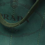 Prada Tote Bag Canapa 2-Way Green Black Canvas Medium — view 6