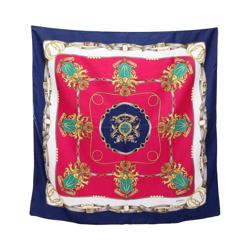 Hermes Scarf Carre 90 Numquam Concedendum Silk