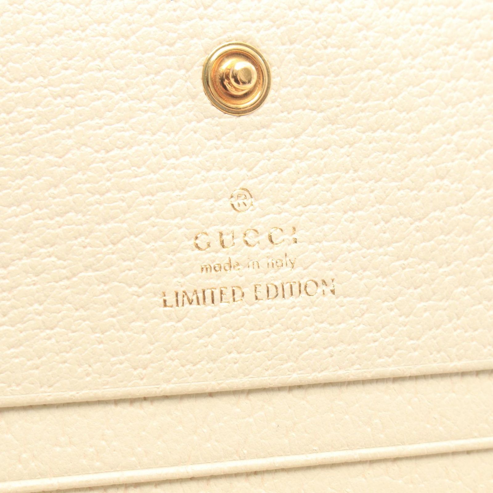 Gucci Bifold Wallet GG Marmont Flora Compact Ivory Multi Canvas Leather — view 5