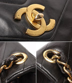 Chanel Chain Shoulder Bag Crossbody Gold V-stitch Chevron Singlechain — view 8