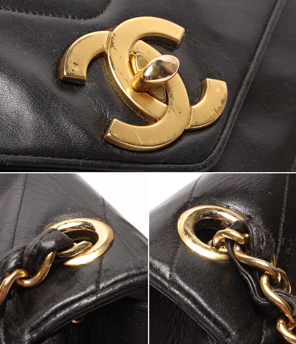 Chanel Chain Shoulder Bag Crossbody Gold V-stitch Chevron Singlechain — view 8