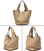 Hermes Handbag Silver Taurillon Clemence Picotin Lock PM — view 2